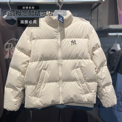 MLB秋冬款男女同款NY小标防水防泼水重磅棉羽外套羽绒服3ADJB2056