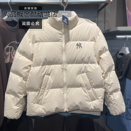 MLB秋冬款男女同款NY小标防水防泼水重磅棉羽外套羽绒服3ADJB2056