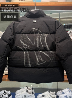 MLB冬男女张凌赫款大标印花防水立领运动休闲羽绒服外套3ADJB5056