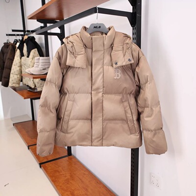 MLB冬季男女同款运动休闲晕染刺绣防风保暖连帽羽绒服3ADJB1556