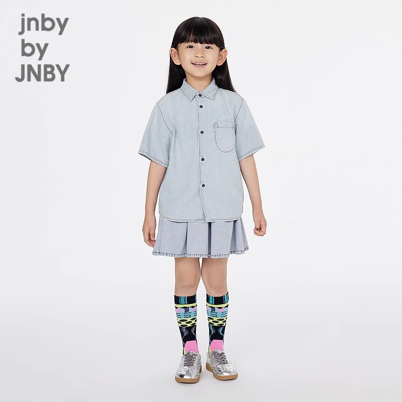 jnbybyjnby江南布衣夏季女童童装A型短款牛仔半身裙1P4D11790