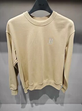 MLB新款男女同款老花大logo时尚圆领纯色百搭套头卫衣潮3AMTM0451