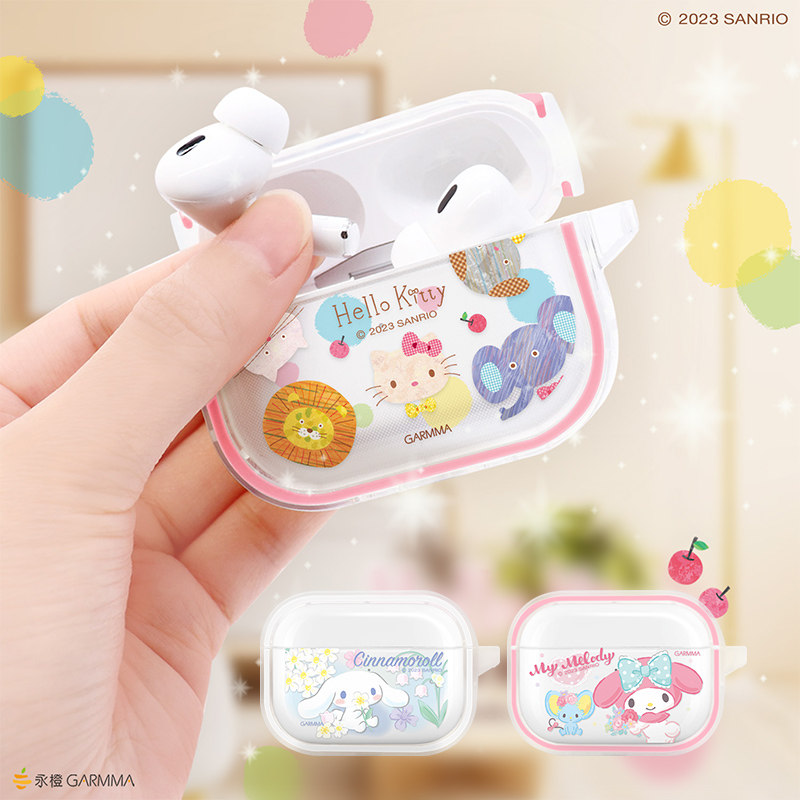 hello Kitty耳机套AirPodsPro2保护套透明高级硅胶套卡通可爱airpods3代苹果二代耳机壳保护壳por玉桂狗