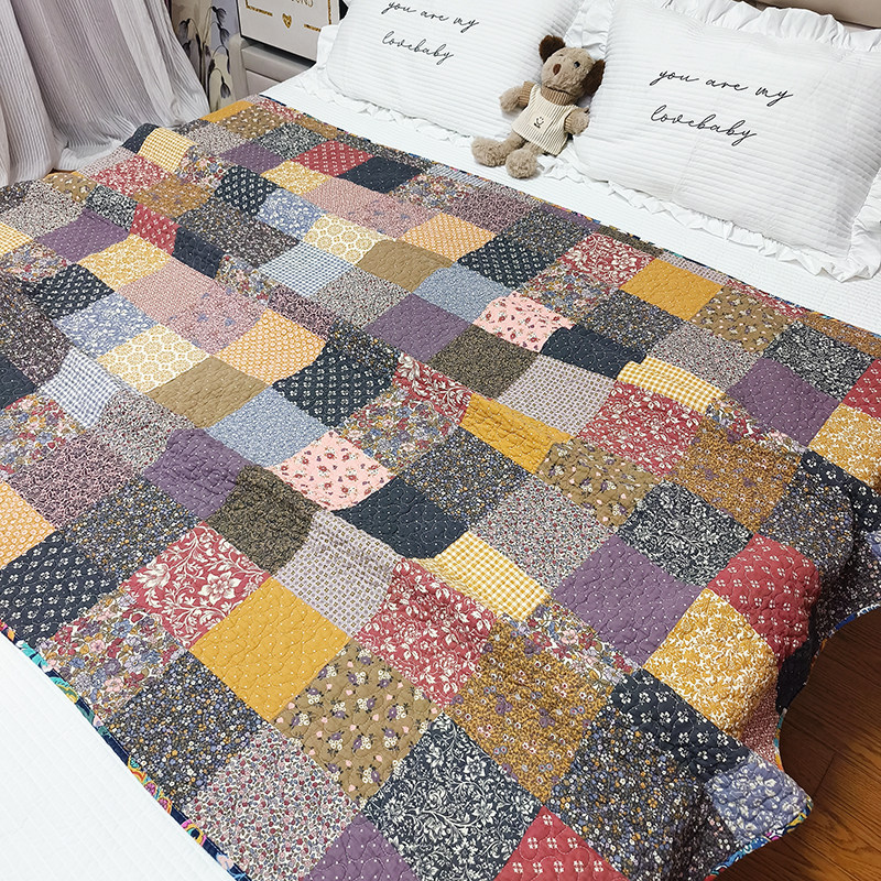 2026新款纯棉绗缝床盖隔脏垫夹棉仿拼可水洗机洗加厚大床单小褥子,床上用品,床盖,淘宝优惠券,粉丝福利购,淘宝优惠卷