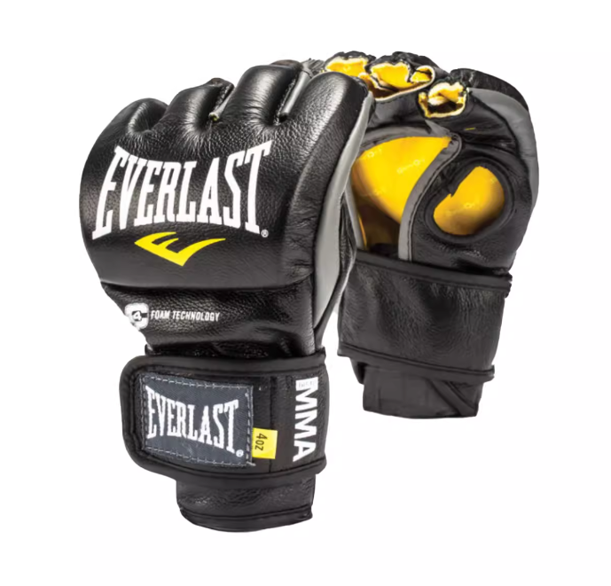 EVERLAST 激战同款半指分指MMA UFC散打搏击综合格斗牛皮拳套手套