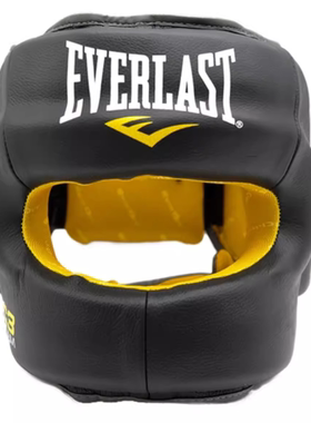 EVERLAST C3 SAFEMAX 真皮牛皮金属横梁拳击格斗泰拳护头头盔护具