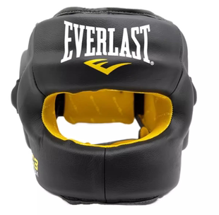 真皮牛皮金属横梁拳击格斗泰拳护头头盔护具 SAFEMAX EVERLAST