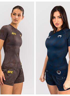 VENUM UFC格斗周4.0 女士瑜伽健身跳舞紧身短袖 张伟丽防磨压缩衣