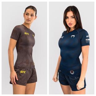 VENUM UFC格斗周4.0 女士瑜伽健身跳舞紧身短袖 张伟丽防磨压缩衣