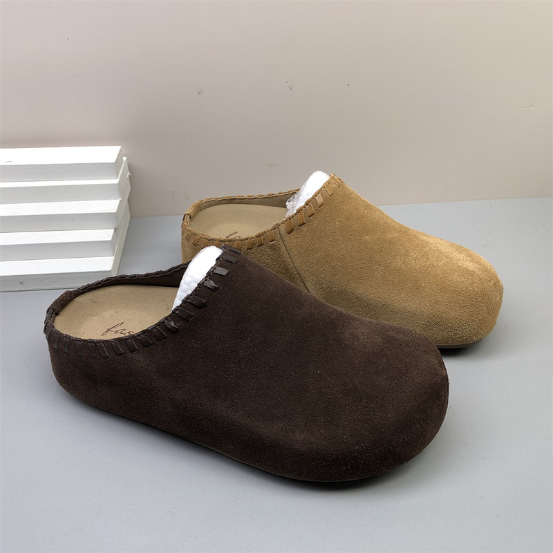 品牌断码撤柜新款时尚休闲真皮女穆勒女拖鞋外穿厚底磨砂牛皮潮鞋,女鞋,勃肯鞋/软木鞋,淘宝优惠券,粉丝福利购,淘宝优惠卷