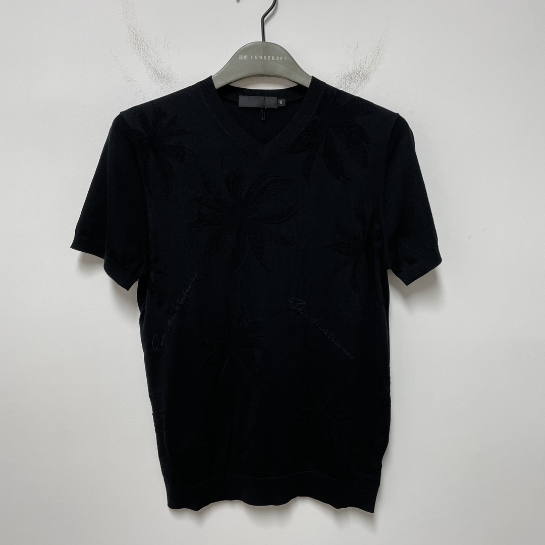 DX200   路 兰男士商务休闲百搭V领t恤中青年短袖时尚