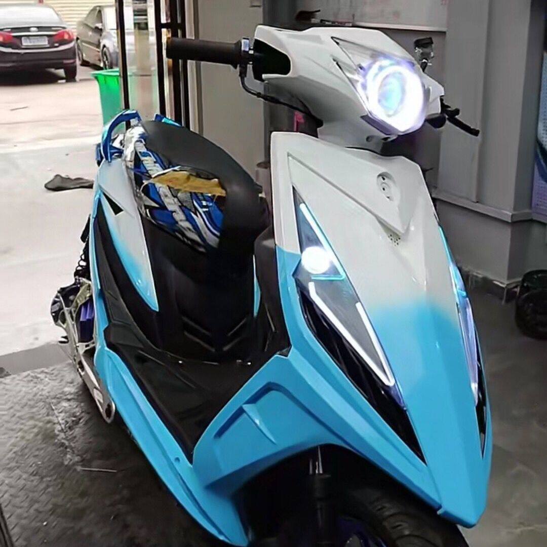 电摩托车鬼火三代奥龙战速外壳全套电动车3代水泥灰拼色渐变车壳