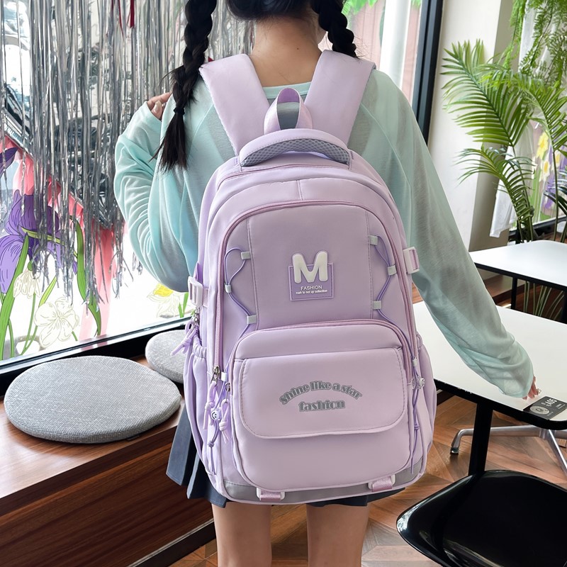 新款高颜值日系ins清新甜美糖果色背包初高中生轻便旅行双肩包