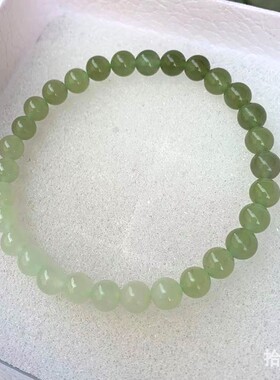 天然和田玉手链晴水色手串单圈