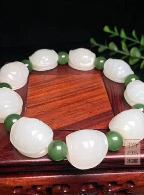 手串天然和田玉送证书