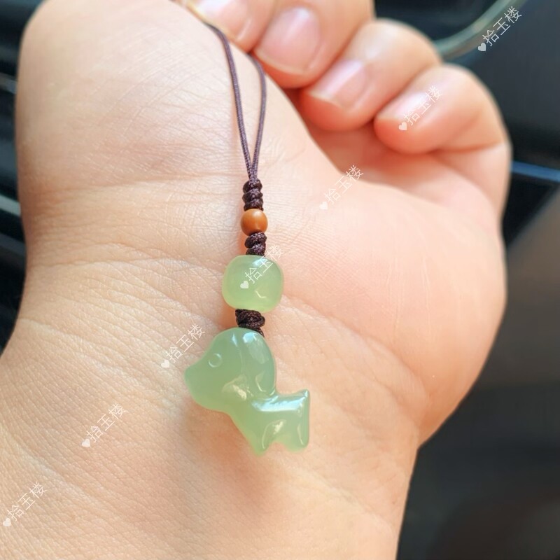 天然和田玉十二生肖鼠牛虎兔龙蛇马羊猴鸡狗猪手机挂件手机链挂件