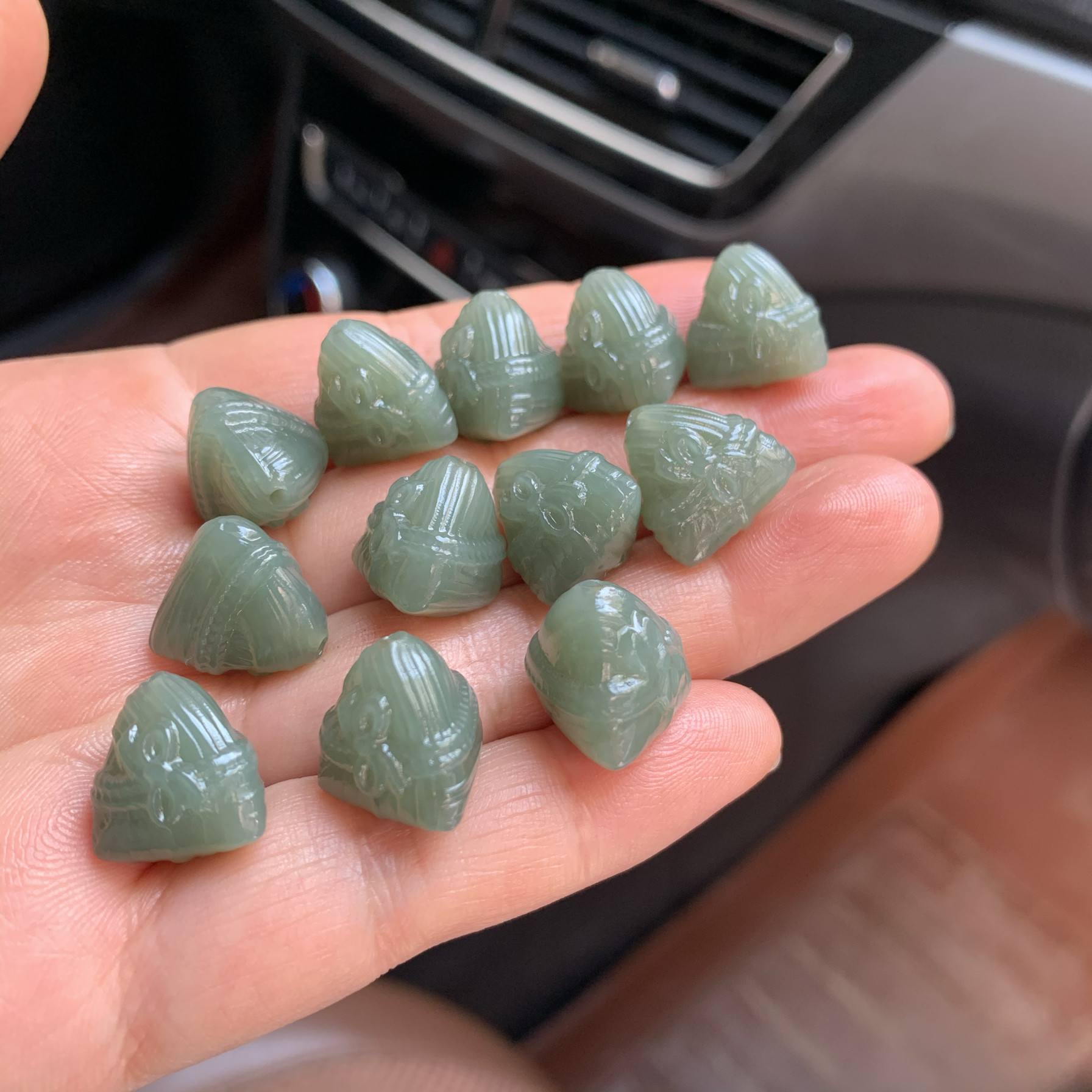 通孔小粽子端午节手串天然和田玉