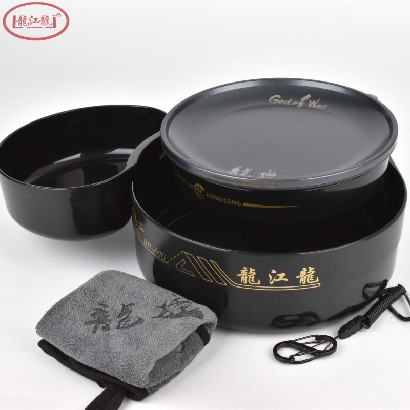 龙江龙大散炮盆全磁饵料盒拉饵盘套装碟形龙盘DP黑坑竞技加大饵盒