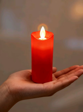 led电子蜡烛灯仿真摇摆红色氛围感电池喜庆蜡烛结婚舞台表演道具