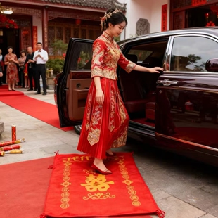 结婚用的传代麻袋大号红色布袋子婚礼新娘踩地铺床上喜字婚庆用品