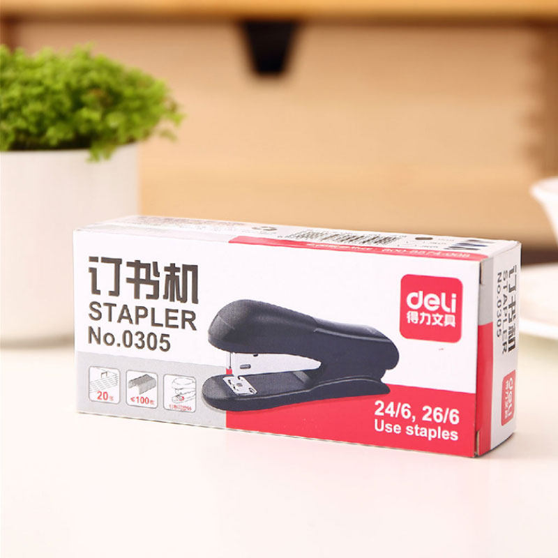 DELI STATIONERY 0305 중형 스테이플러 12  스타터 스테이플러 데스크탑 사무용품