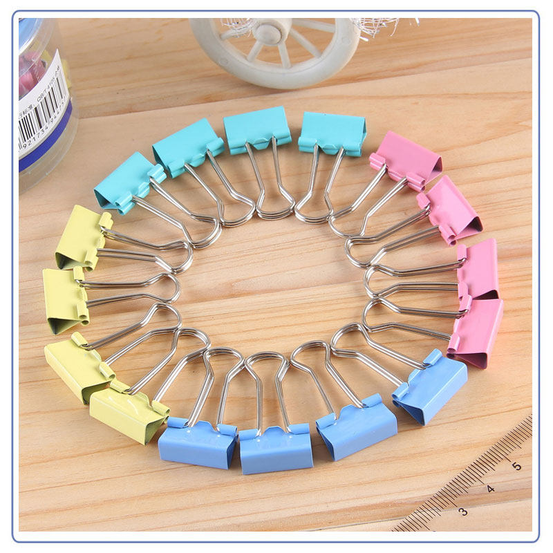 델리 다채로운 긴 꼬리 클립 빌 클립 제비 꼬리 클립 철 클립 익스프레스 클립 19MM 빌 클립 작은 편지지 대형 클립