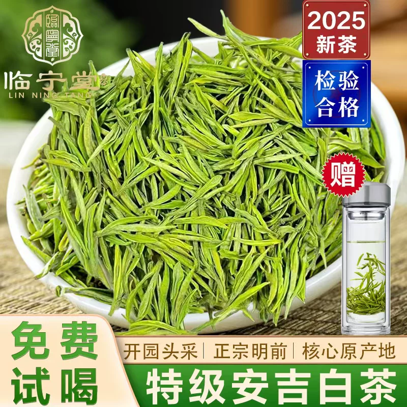 白茶2025年新茶特级明前绿茶散装茶叶兰花香浓香型耐泡礼盒装
