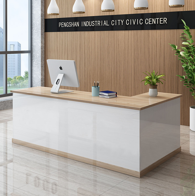 公司烤漆前台接待台水果店超市便利店奶茶店转角收银台吧台柜台桌