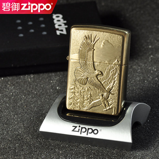 纯铜贴章高山雄鹰送男友正品 zippo男士 防风打火机正版 限量版 老鹰