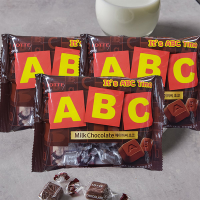 韩国进口乐天ABC巧克力字母方块巧克力72gx3袋机智的医生生活同款