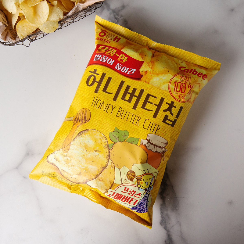 韩国进口海太蜂蜜黄油薯片60g土豆片马铃薯膨化零食