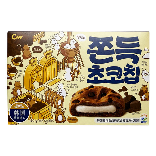 韩国进口青佑巧克力味糯米夹心