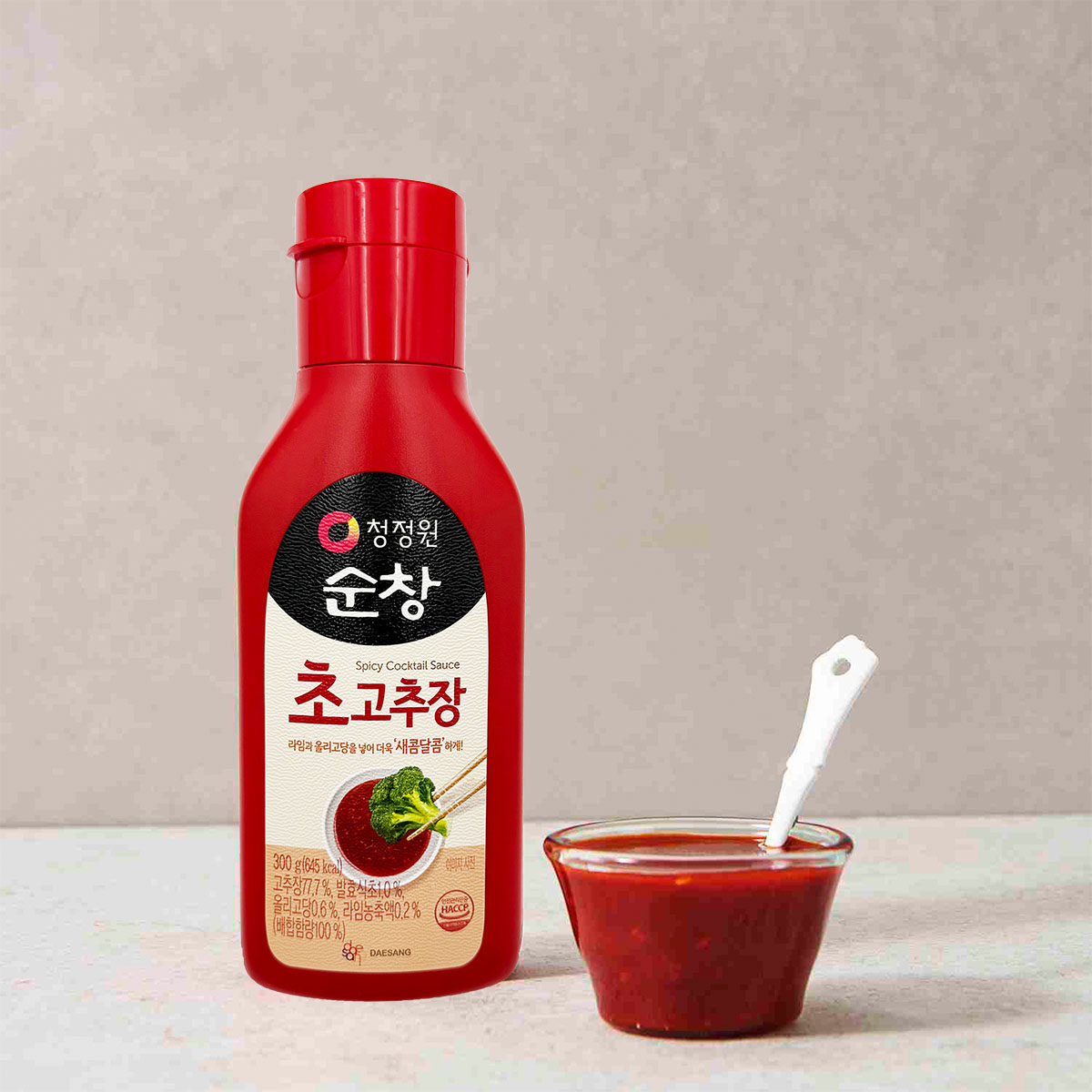 韩国进口清净园淳昌醋辣椒酱300g酸甜蔬菜海鲜蘸酱拌饭酱瓶装
