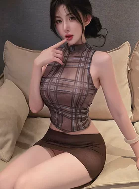 8349潮尚夜总会内衣性感秘书制服激情免脱睡衣火辣OL包臀裙纯欲