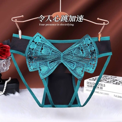 6636潮尚夜总会桑拿技师内裤女2026新款性感网纱高级大码女三角裤