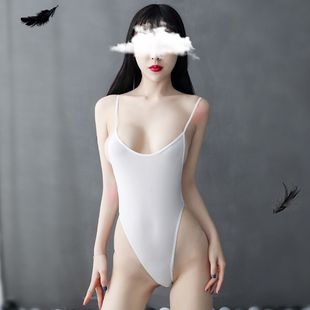纯欲风夜店女装 性感微透视露背开衩免脱开裆连身吊带若隐若现背心