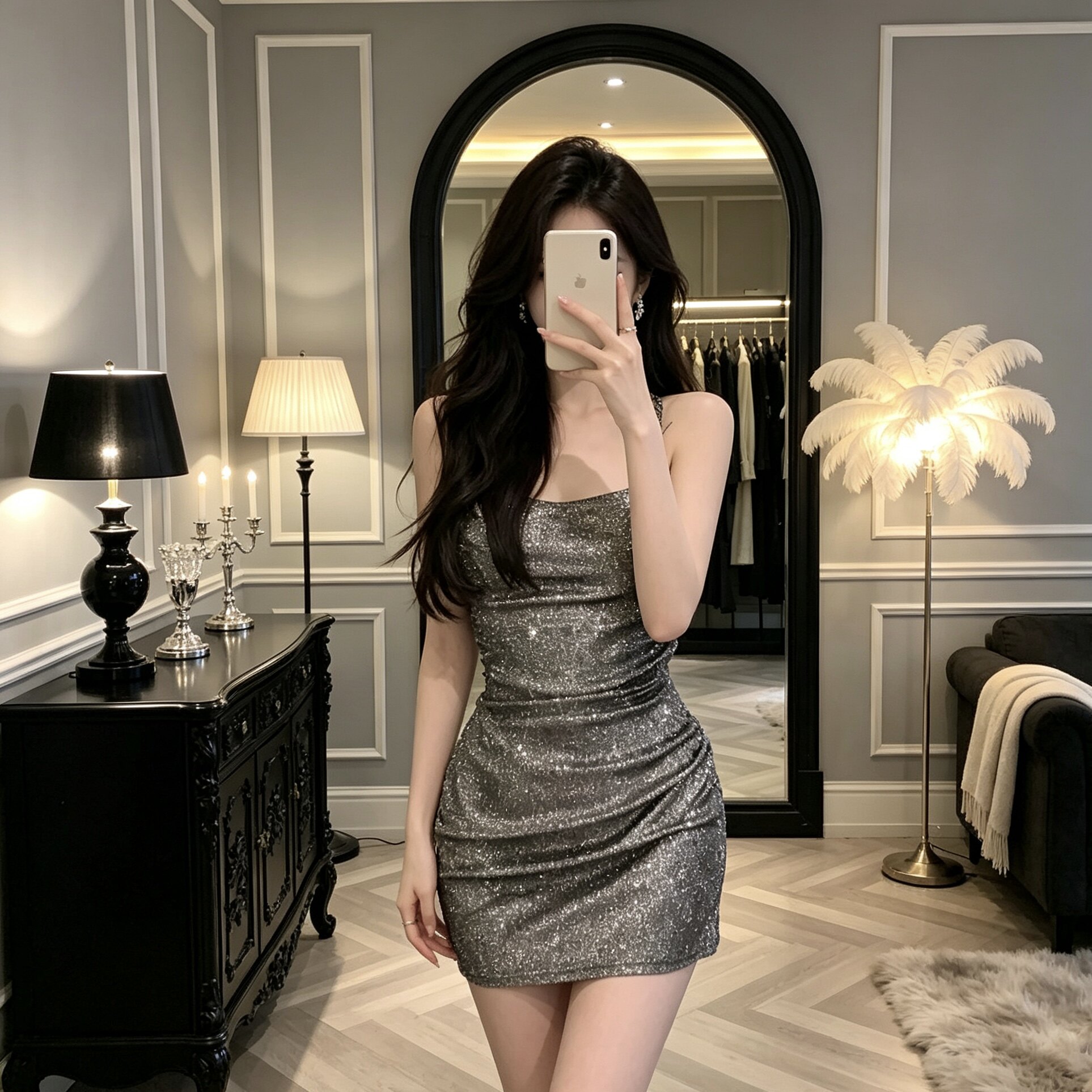 7343潮尚夜总会性感露背绑带性感辣妹风连衣裙子女小个子包臀短裙