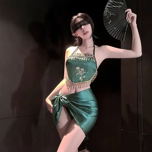 7977潮尚夜总会性感情性趣衣服少妇趣情内衣纯欲抹胸异域风情套装