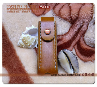 手工定制高档意大利植鞣革 牛皮刀套 瑞士军刀皮套 折刀刀套 棕色