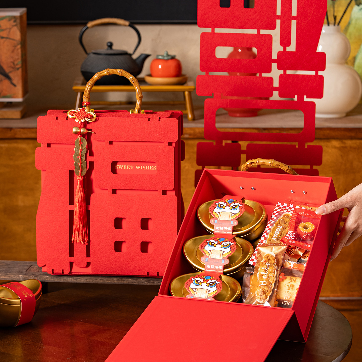 高档2026新年礼盒马年包装盒空盒子中式年货伴手礼盒饼干糖果干货,厨房/烹饪用具,点心包装盒/包装袋,淘宝优惠券,粉丝福利购,淘宝优惠卷