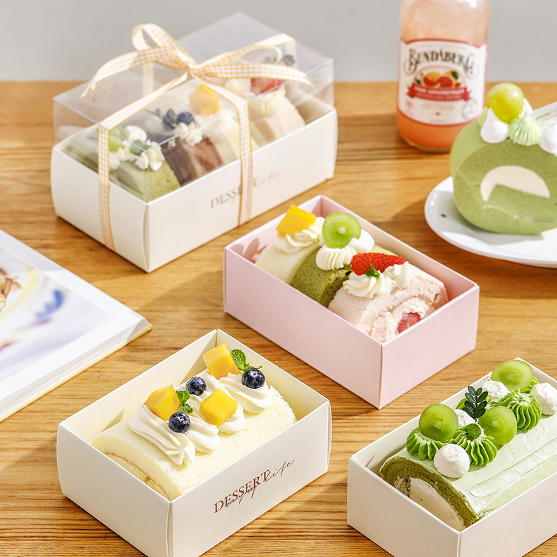 瑞士毛巾卷西点透明盒