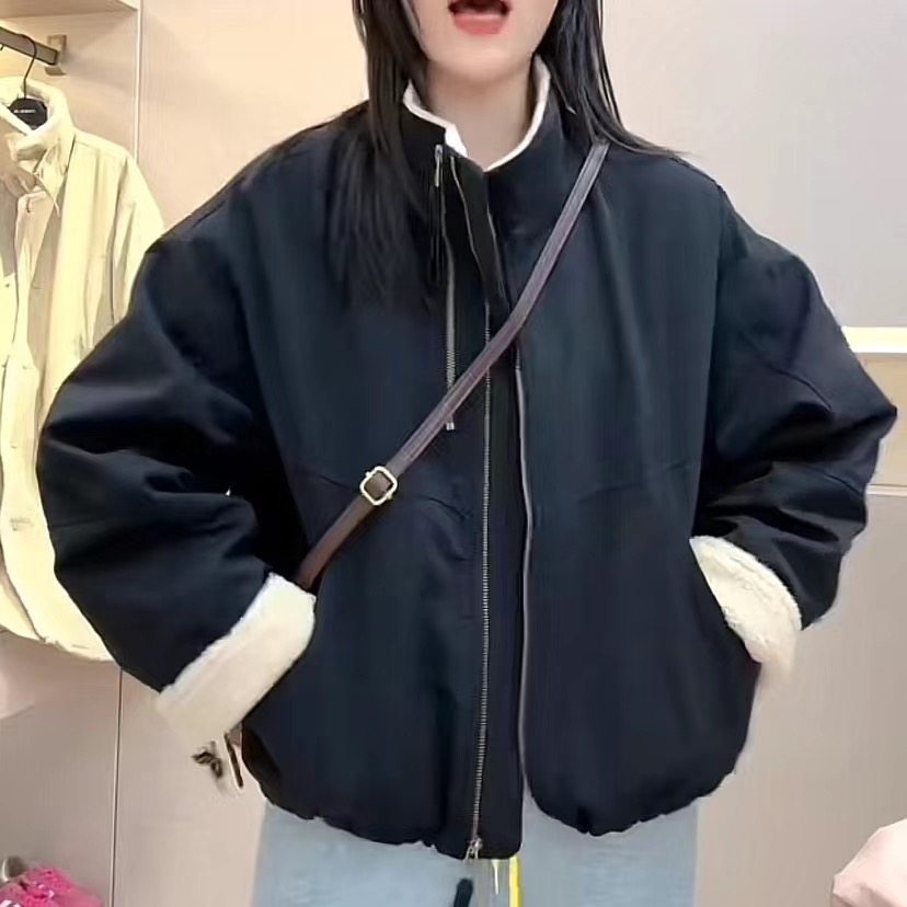 羊羔毛外套女加绒加厚冬季2025新款韩版宽松高级感小个子冲锋衣,女装/女士精品,短外套,淘宝优惠券,粉丝福利购,淘宝优惠卷