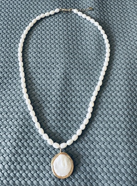 缘绘凤仪 田园甜美风短款珍珠巴洛克珍珠吊坠项链