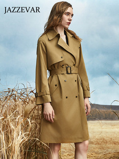 风衣女嘉泽华2023秋季新款休闲宽松中长女款英伦风高级气质收腰