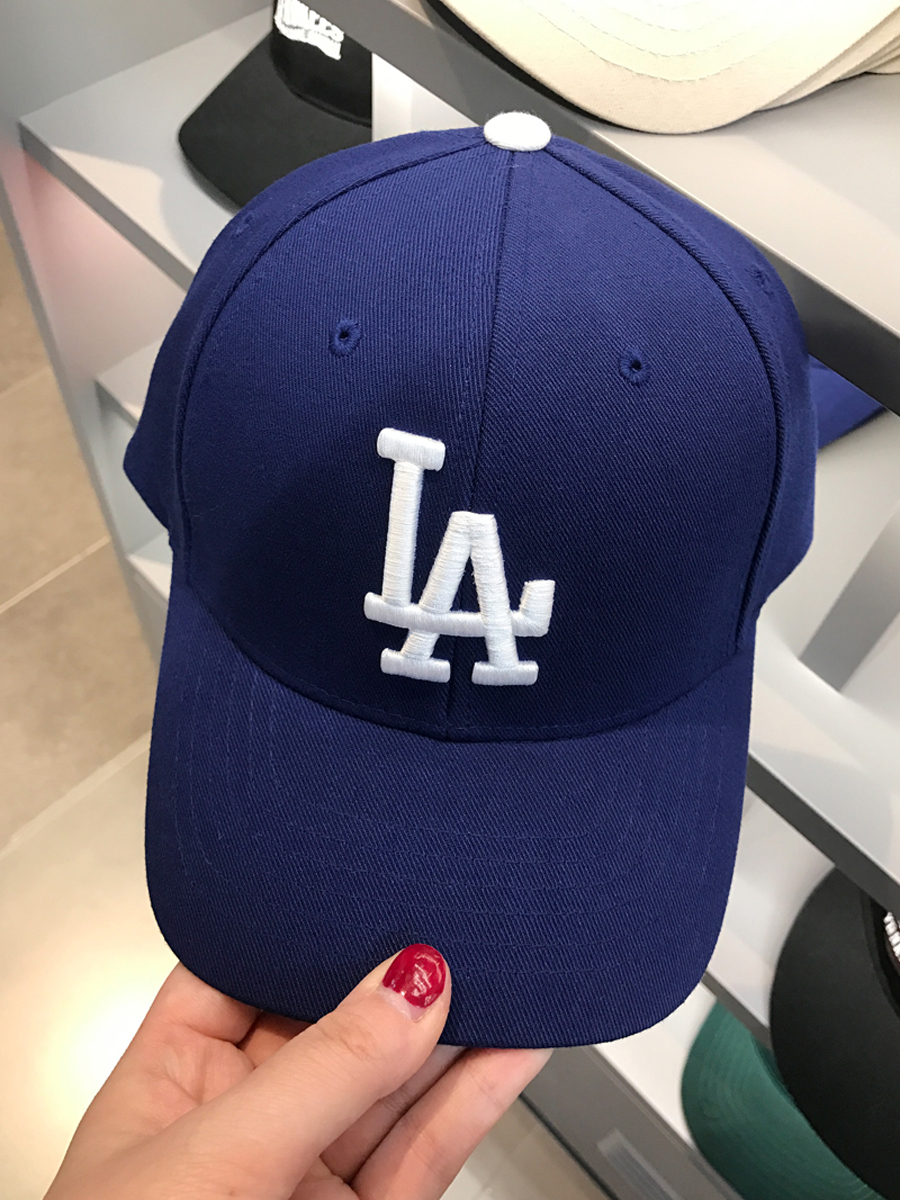MLB棒球帽道奇宝蓝色LA男女鸭舌帽子可调节包邮banana▲韩国正品