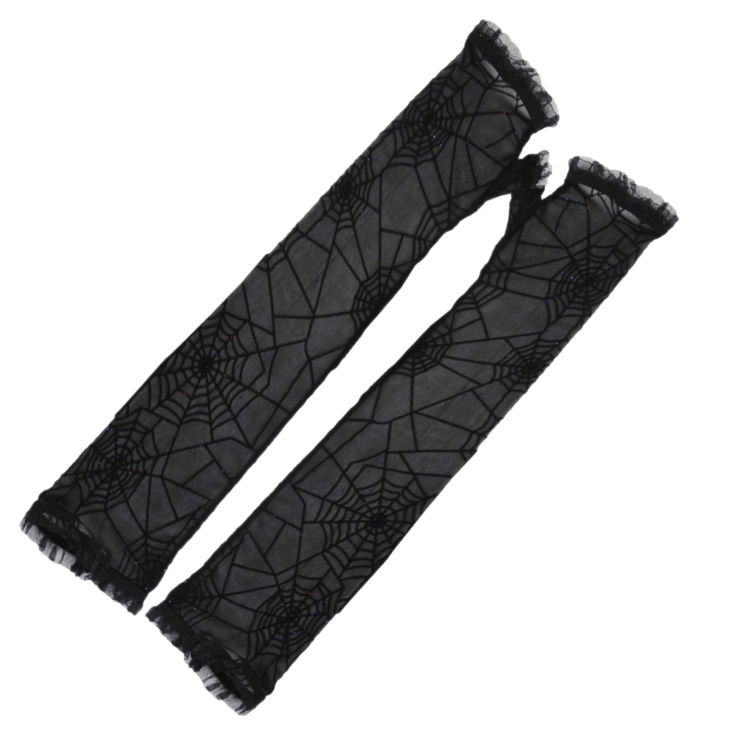 BROKEN BONE GOTHIC HARAJUKU COBWEB SLEEVE DARK SPIDER LACE ELASTIC SKIN-FRIENDLY GLOVES PRIMING AUTUMN THIN