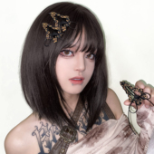 Broken bone原创 亚文化朋克复古豹纹星星缠绕刘海掰掰夹边夹头饰