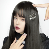 Broken bone原创 亚文化甜酷风十字架PU蛇发夹小众侧边夹发夹发饰