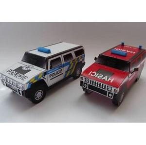 儿童手工折纸DIY拼装立体3D纸质模型悍马H2越野车吉普车3D纸模型