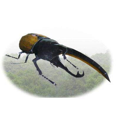 儿童手工折纸diy拼装立体3d纸质模型玩具仿真昆虫甲虫长戟大兜虫